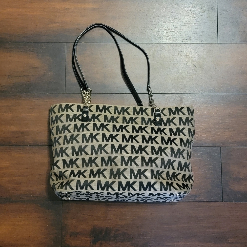 Michael Kors Tote Shoulder Bag Canvas Signature Carry On